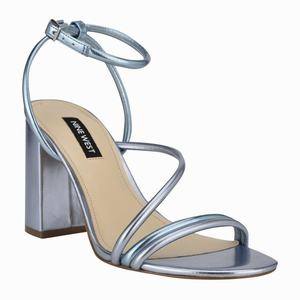 Nine West Nelly Strap Sandalen Met Hak LichtBlauw Nederland | ZPX-721390